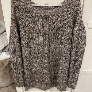 Garage Marled Knit Sweater - Black and White